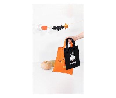 Bolsa preta Personalizvel de Doces ou Travessuras de Halloween
