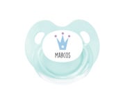 Aqua Crown Personalised Retro Pacifier