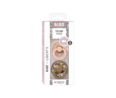 2 chupetas BIBS Colour Symmetric Liberty Capel Blush