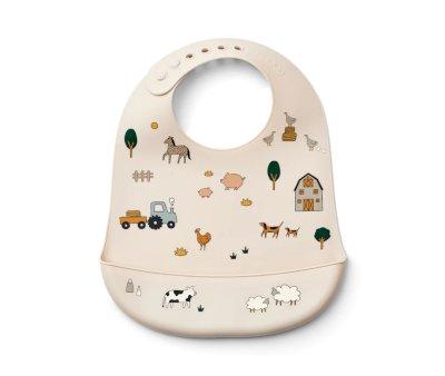 2 Silicone Bibs Tilda Farm/Sandy