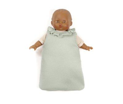 Honeycomb Knit Sleeping Bag Green for Soft Doll