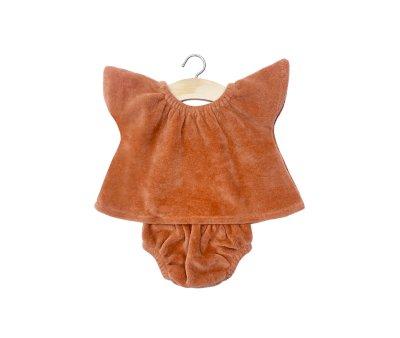 Conjunto Top y Braguita Terciopelo Marsala para Mueco Gordis