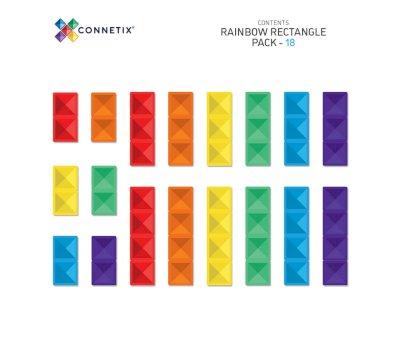Connetix Rainbow Rectangle Construction 18 Pieces