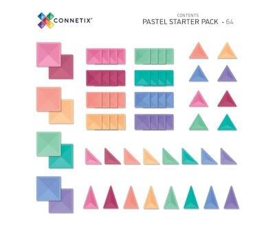 Construccin Connetix Pastel Starter 64 Piezas