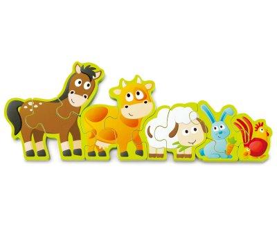 Puzzle Nmeros y Animales de Granja