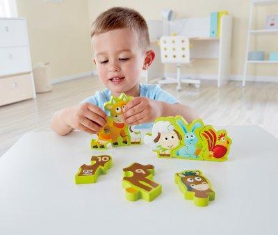 Puzzle Nmeros y Animales de Granja