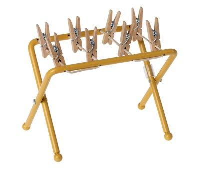 Miniatura Tendedero con Pinzas Amarillo
