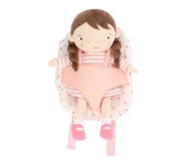 Mueca Lola con Mochila Strawberries Blanca