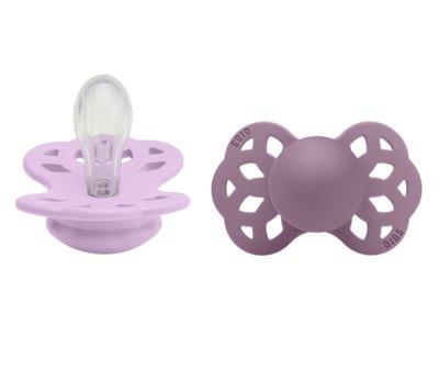 2 Sucettes BIBS Infinity Symmetric Sky Violet/Mauve