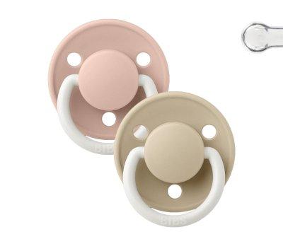 2 Chupetes Nocturnos BIBS De Lux Blush/Vanilla