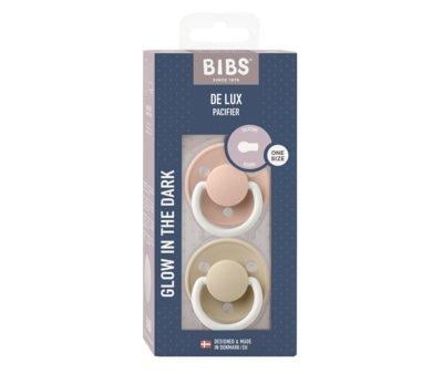 2 Chupetes Nocturnos BIBS De Lux Blush/Vanilla
