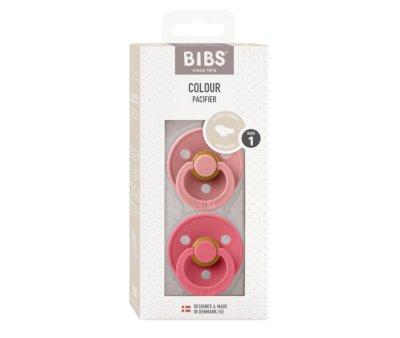 2 chupetas anatmicas bibs Colour Dusty Rosa/Coral