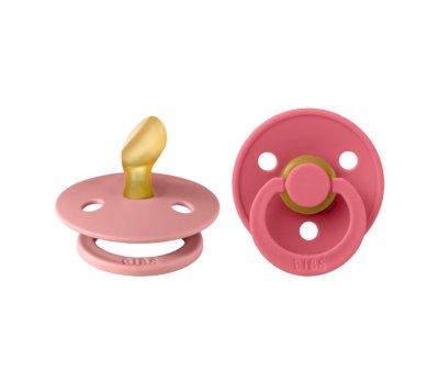 2 chupetas anatmicas bibs Colour Dusty Rosa/Coral