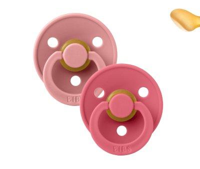 2 chupetas anatmicas bibs Colour Dusty Rosa/Coral