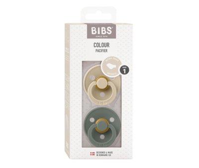 2 Sucettes BIBS Colour Anatomic Vanille/Pine