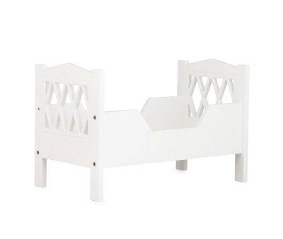 Cama de boneca branca Harlequin
