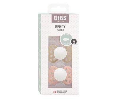 2 Sucettes BIBS Infinity Symetric Vanille Glow/Blush Glow