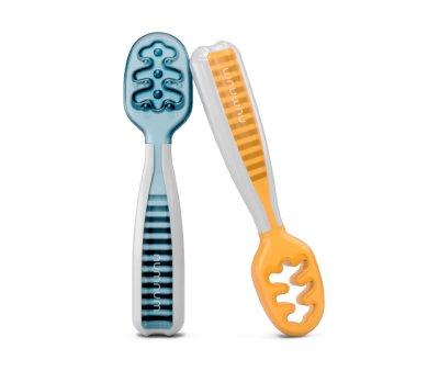 2 Pre-Cucharas Num Num Naranja/Azul