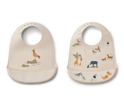 2 Baberos Silicona Tilda All Together / Sandy