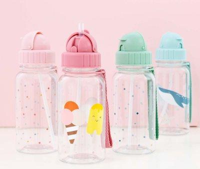 Gourde en Plastique Dots Sage Personnalisable