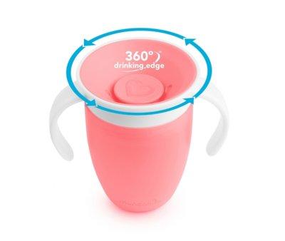 Miracle 360 Spill-Proof Cup with Handles Pastel Pink 200ml