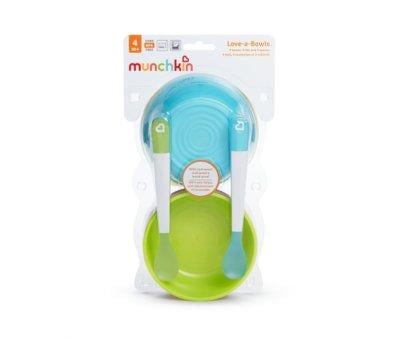 Pack de 4 Bols Pastel  avec Couvercles et Cuillres Love-a-Bowl