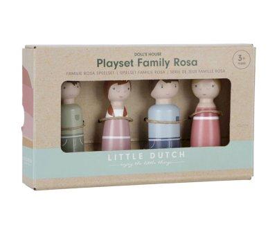 Set Familia Rosa Casa Muecas Little Dutch