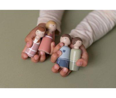Set Familia Rosa Casa Muecas Little Dutch