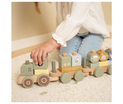 Tracteur de Naissance Personnalisable Little Farm Sage