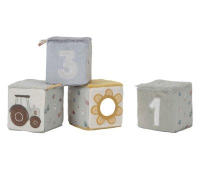 4 Cubos Apilables Blanditos Little Farm
