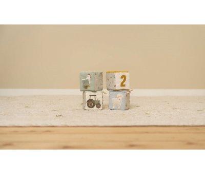 4 Cubos Apilables Blanditos Little Farm