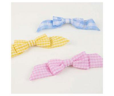 6 Clips de Pelo Gingham