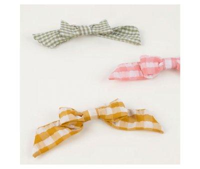 6 Clips de Pelo Gingham