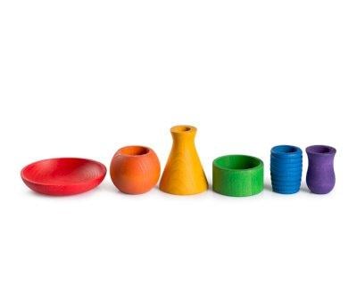 Set de 6 Pots de Fleurs Arc-en-ciel