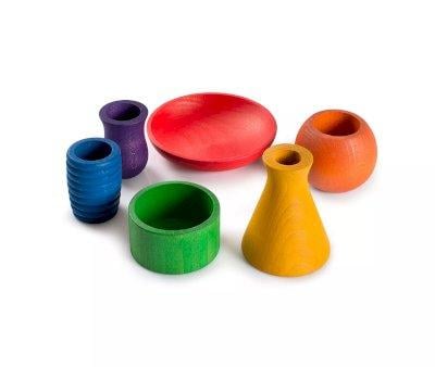 Set de 6 Pots de Fleurs Arc-en-ciel