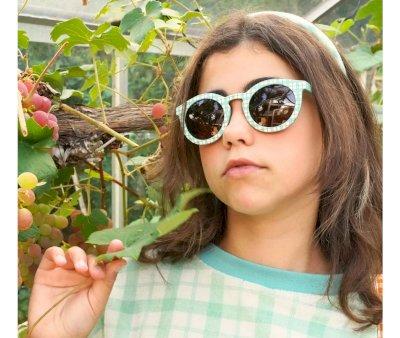 culos de sol flexveis polarizados Classic Fern Plaid Jr. (9-14 anos)