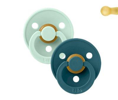 2 Succhietti BIBS Colour Round Nordic Mint/Forest Lake