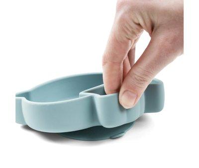 Silicone Plate Stick&Stay Snack Birdee Blue