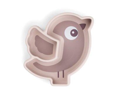 Silicone Plate Stick&Stay Snack Birdee Powder