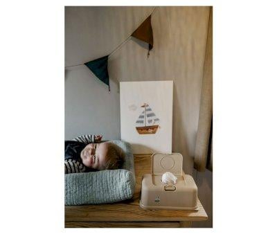 Funkybox Wipes Container Beige Boat