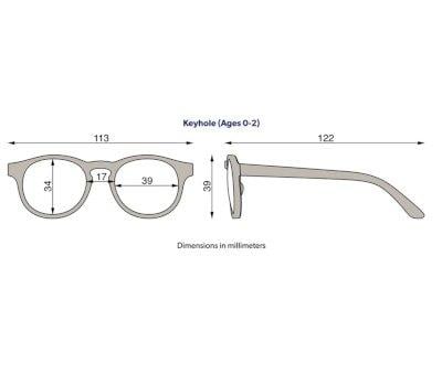 Gafas de Sol Flexibles Keyhole (0-24meses) Sweet Cream