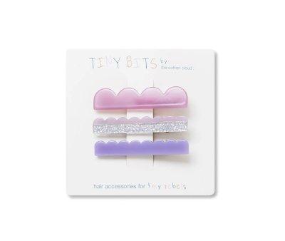 3 Pinzas para el Pelo Olas Pastel