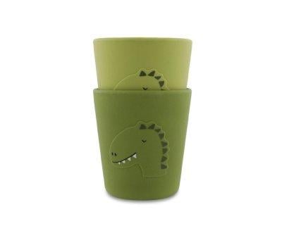 2 Bicchieri Silicone Trixie Mr.Dino
