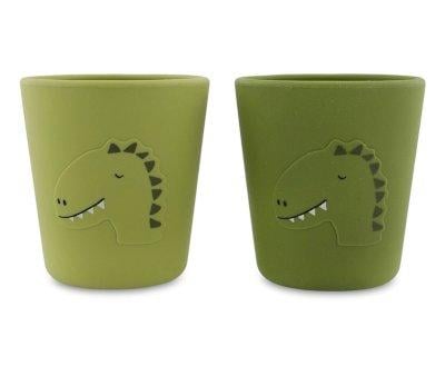 2 Bicchieri Silicone Trixie Mr.Dino