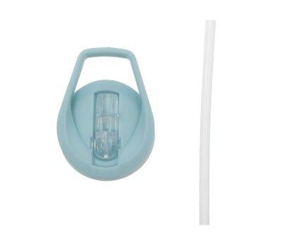 Garrafa com palhinha de plstico Glitter Stars Turquoise Personalizada