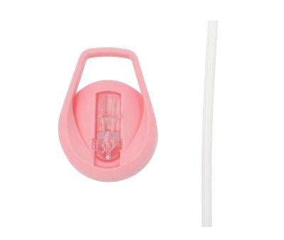 Garrafa com palhinha de plstico Glitter Stars Pink Personalizada