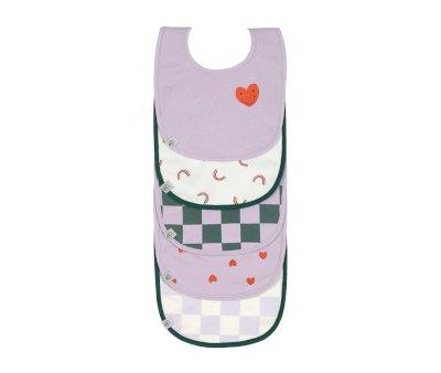Pack de 5 baberos Happy Lavender