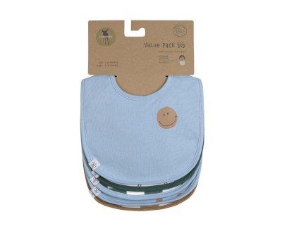 Pack de 5 baberos Happy Smile Blue