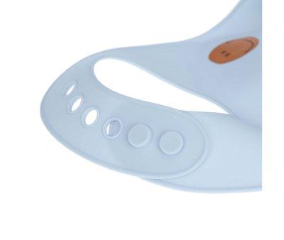 Babero Silicona Happy Smile Blue