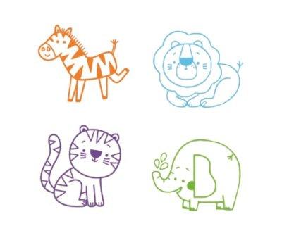 Meus primeiros carimbos Animais da Selva